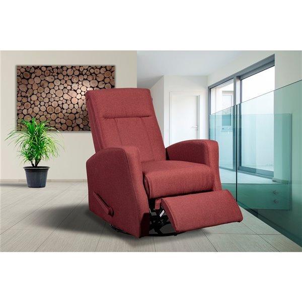 Red Swivel Glider Recliner - MA-9807NRED