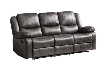 Soft Grey Fabric Reclining Sofa Set Including a Loveseat W/ Console and a Rocker Recliner Chair - MA-99849GRY-SLC