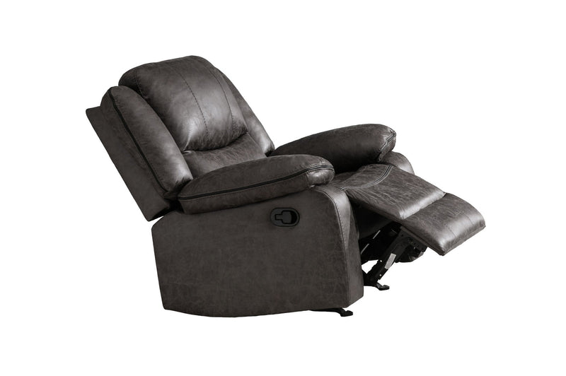 Soft Grey Fabric Reclining Sofa Set Including a Loveseat W/ Console and a Rocker Recliner Chair - MA-99849GRY-SLC