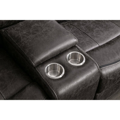 Everett Reclining Glider Loveseat with Center Console - MA-99849GRY-2C