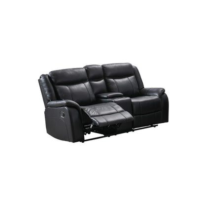 Reclining loveseat with center console