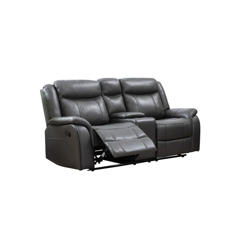 Grey reclining loveseat