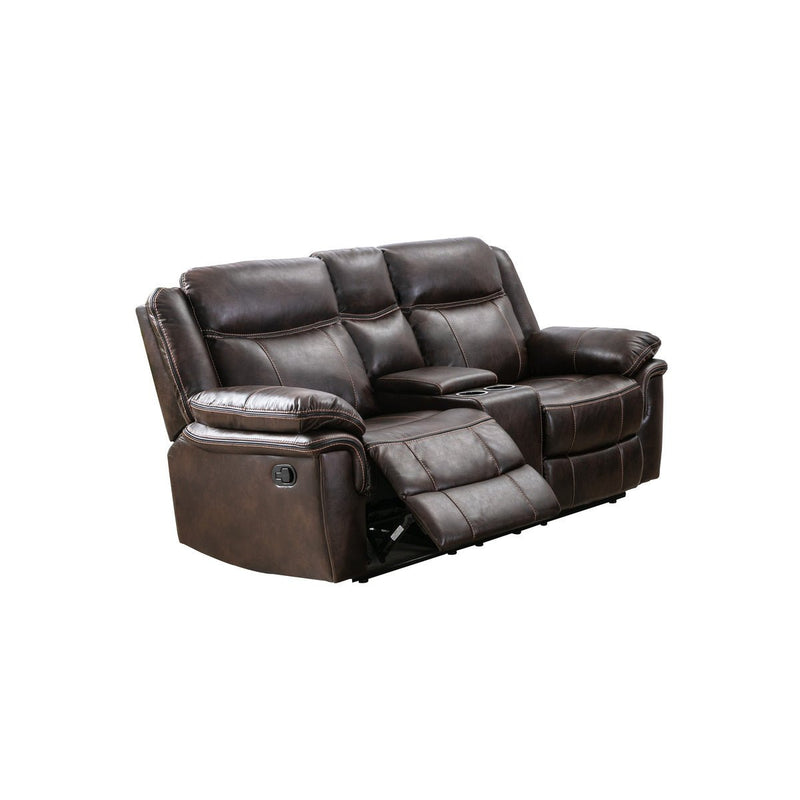 Brown loveseat recliner