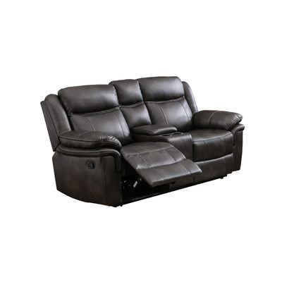 Grey reclining loveseat