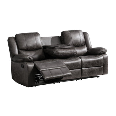 Everett Reclining Sofa with Drop-Down Table - MA-99849GRY-3