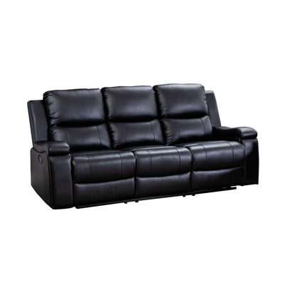 Maddox Reclining Sofa - MA-99917BLK-3