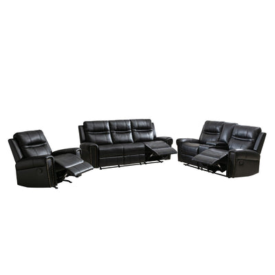 Emerson Black Reclining Sofa - MA-99927BLK-3