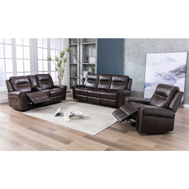 Emerson Brown Reclining Sofa - MA-99927BRW-3