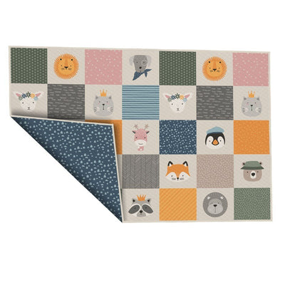 5' x 6' Yokina Critters Reversible Waterproof Baby Playmat - VI-YOK-56-CRITTERS