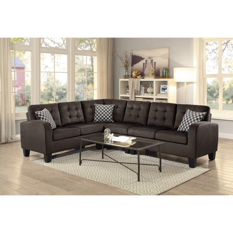 Sinclair Chocolate Reversible Sectional - MA-8202CH*SC