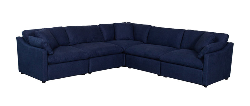 Navy modular sectional w/ Loose back cushions - MA-9544NV-4SC