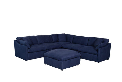 Navy modular sectional w/ Loose back cushions - MA-9544NV-4SC