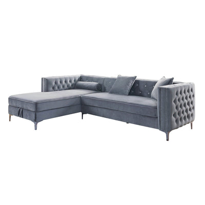 Celeste Grey 2-piece Sectional with Left Side Storage Chaise - MA-99871GRYSS