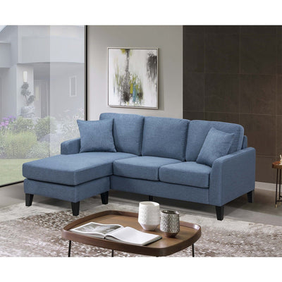 Douglas Blue Reversible Sofa Chaise with 2 Pillows - MA-99912BLU-3SC