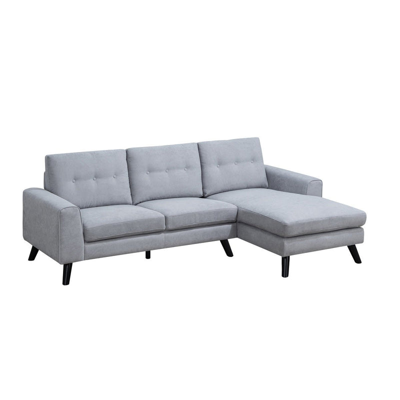 Evelyn Light Gray Sectional with Right Side Chaise - MA-99947LGYSSR