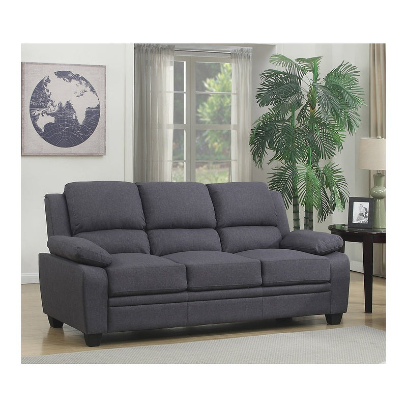 Grey Fabric Sofa With High Back And Pillows Over The Arms - MA-9151GY-3