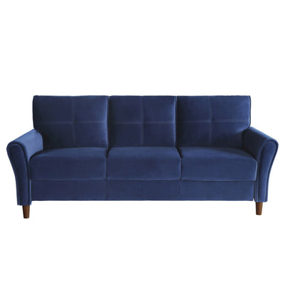 Dunleith Collection Sofa Blue Velvet Fabric - MA-9348BUE-3