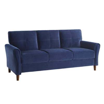 Dunleith Collection Sofa Blue Velvet Fabric - MA-9348BUE-3