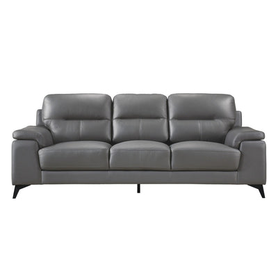 Mischa Genuine Leather Sofa - MA-9514DGY-3