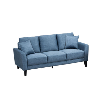 Britta Blue Sofa with Two Pillows - MA-99010BLU-3