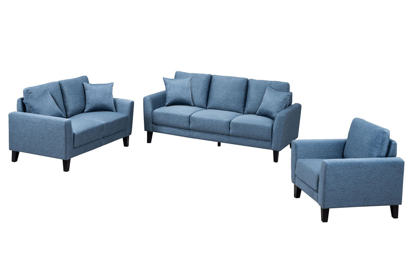 Britta Blue Sofa Set - MA-99010BLUSLC