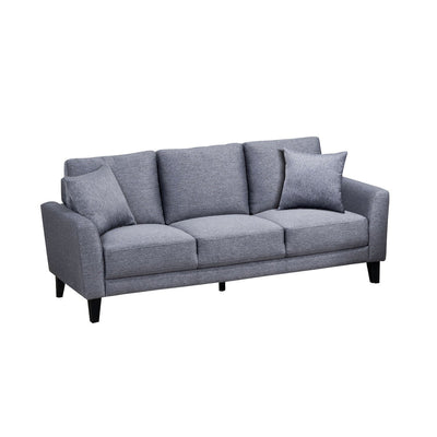 Britta Grey Sofa with Two Pillows - MA-99010LGY-3