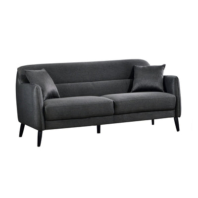 Georgina mid-century Sofa with Matching Throw Pillows - MA-99892GRY-3