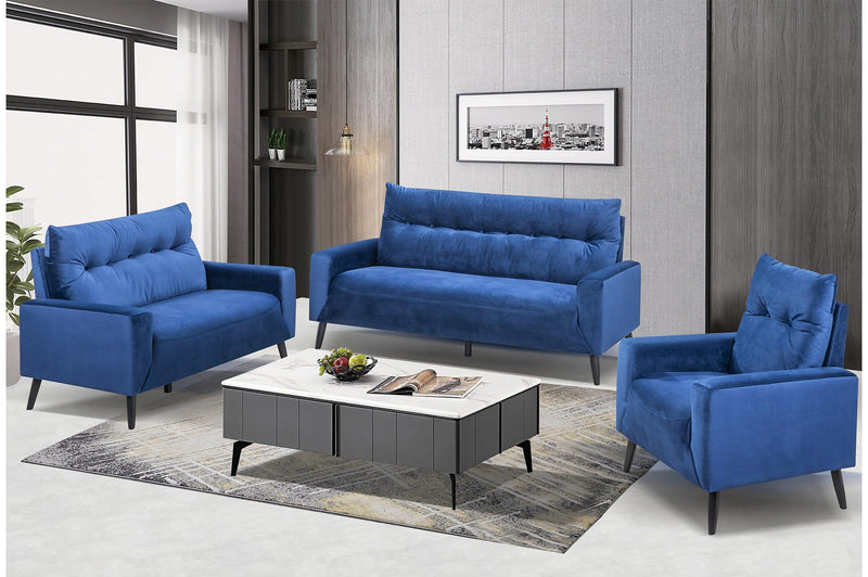 Veronica Blue Collection Living Set - MA-99913NAVSLC