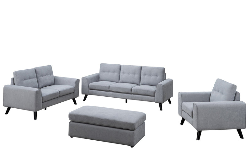 Evelyn Mid-Century Light Grey Living Set - MA-99947LGRYSLC