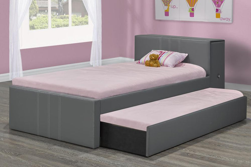 The Perfect Storage Bed with Pull-Out Side Drawer from headboard and Pull-Out Trundle - R-128-S