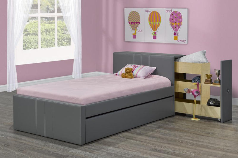 The Perfect Storage Bed with Pull-Out Side Drawer from headboard and Pull-Out Trundle - R-128-S