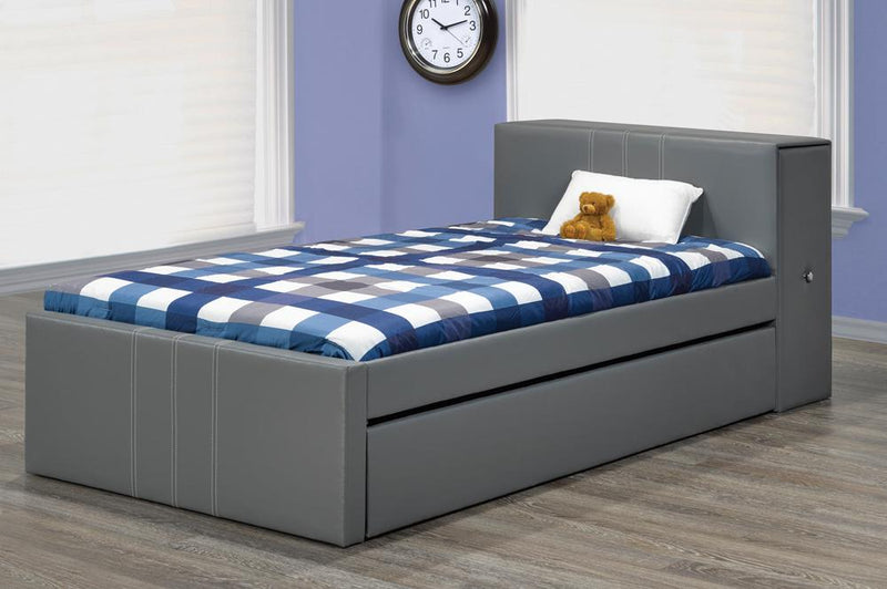 The Perfect Storage Bed with Pull-Out Side Drawer from headboard and Pull-Out Trundle - R-128-S