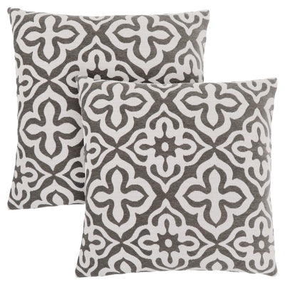 Oreiller - 18"X 18" / Motif Taupe Foncé / 2Pcs