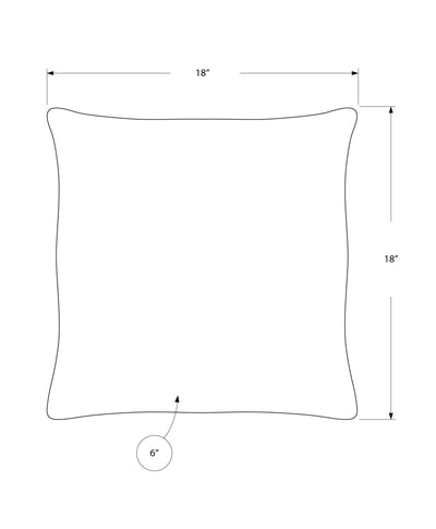 Oreiller - 18"X 18" / Point abstrait taupe clair / foncé / 1Pc