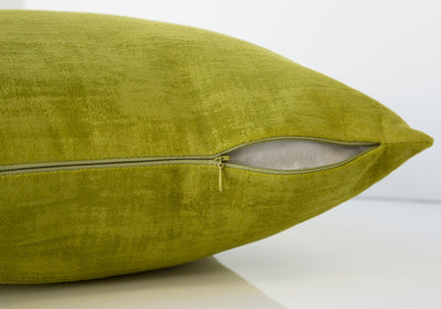 Pillow - 18"X 18" / Lime Green Brushed Velvet / 1Pc - I 9244