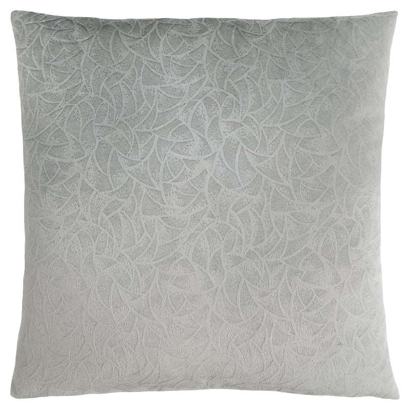 Pillow - 18"X 18" / Light Grey Floral Velvet / 1Pc - I 9256