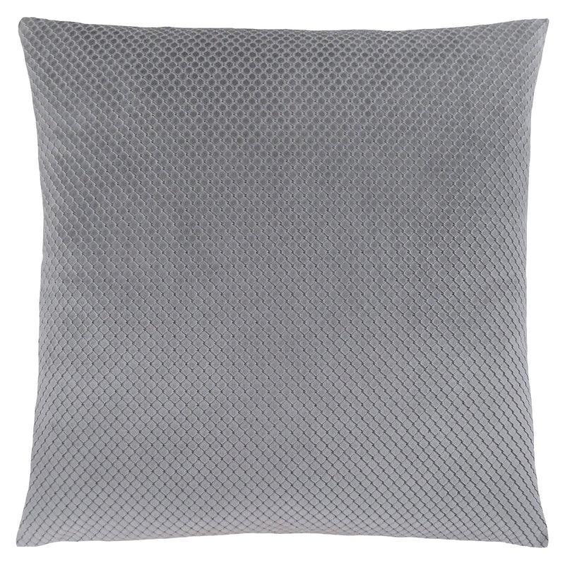 Pillow - 18"X 18" / Silver Diamond Velvet / 1Pc - I 9306