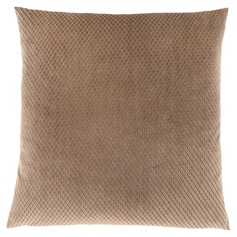 Oreiller - 18"X 18" / Velours Diamant Beige / 1Pc