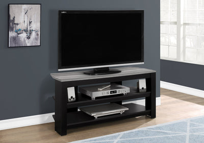 Tv Stand - 42"L / Black / Grey Top Corner - I 2564