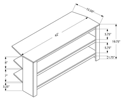 42"L Grey Corner Tv Stand - I 2566