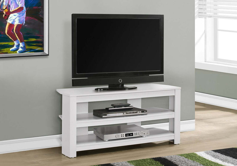 42"L White Corner Tv Stand - I 2567