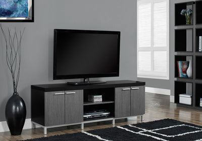 60"L Black Grey Tv Stand - I 2590