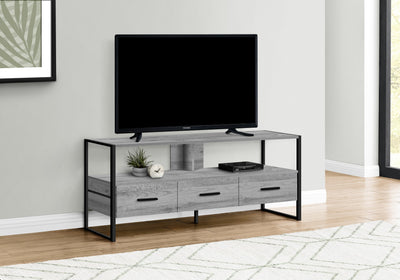 Tv Stand - 48"L / Grey / Black Metal - I 2617