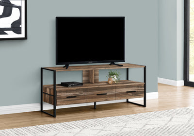 Tv Stand - 48"L / Brown Reclaimed / Black Metal - I 2619