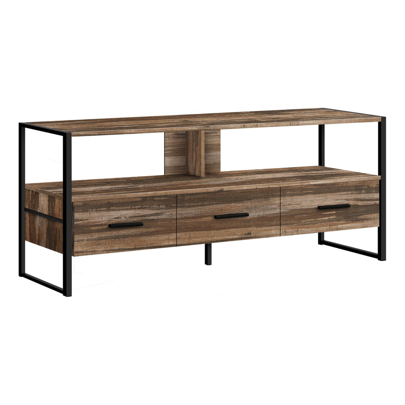 Tv Stand - 48"L / Brown Reclaimed / Black Metal - I 2619