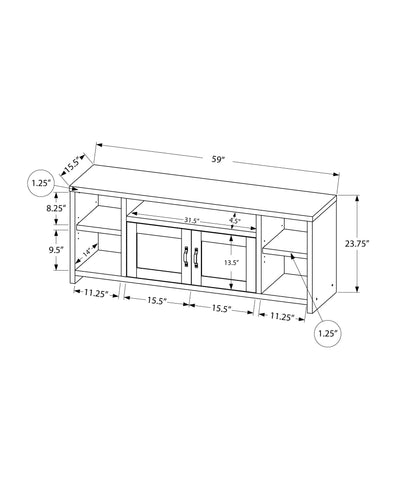 Tv Stand - 60"L / Taupe Reclaimed Wood-Look - I 2742