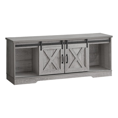 Tv Stand - 60"L / Grey With 2 Sliding Doors - I 2747