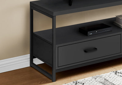 Tv Stand - 48"L / Black / Black Metal - I 2870