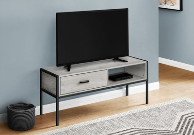 Tv Stand - 48"L / Grey / Black Metal - I 2875