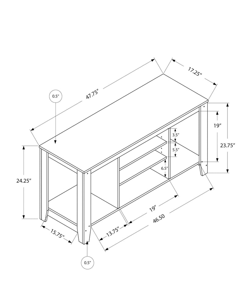 Tv Stand - 48"L / Dark Walnut - I 3566